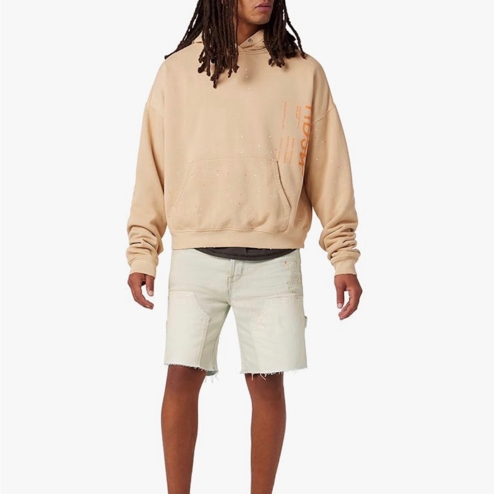 Hudson Jeans Light Cream Denim Cutoff Shorts